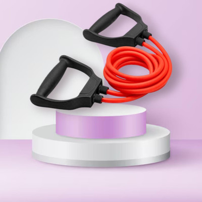 SRD JI-48JG Double Toning Tube-10 kg-Medium(BLACK RED)ube (BLACK RED) Resistance Tube(Mulicolour)