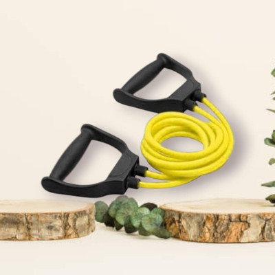 Aoriyon LHUS-SYHeavy Quality Exercise toning (BLACK YELLOW) Resistance Tube(Yellow)