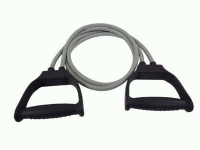 DHEER Double Toning Resistance Tube Pull Rope Elastic Rubber Exercise Band Resistance Tube(Grey)