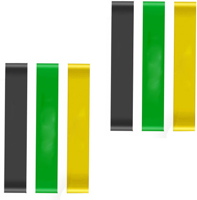 Manogyam Resistance Bands Mini Loop (Set of 3) Perfect for Toning & Home Workout Resistance Tube(Green, Yellow, Black)