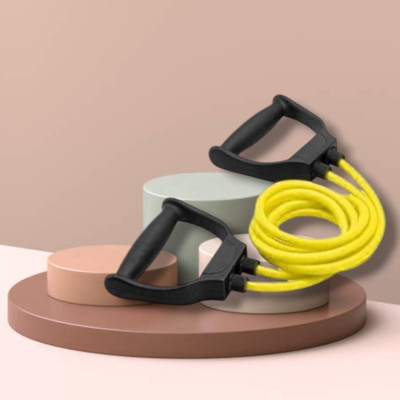 Aoriyon VD-GU Double Toning elastic full body (BLACK YELLOW) Resistance Tube(Yellow)
