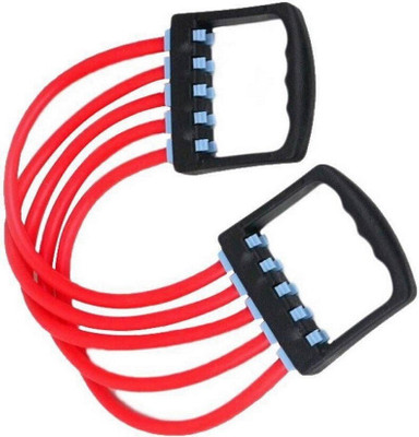 FITRONYX Unisex 5 Rope Chest Expander Detachable Pull Rope Fitness Equipment Chest Resistance Tube(Multicolor)