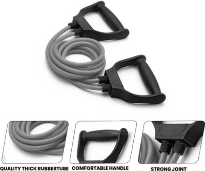 TensionX Double Resistance Band Toning Tube Exerciser Fitness Pulling Rope for Men Resistance Tube(Multicolor)