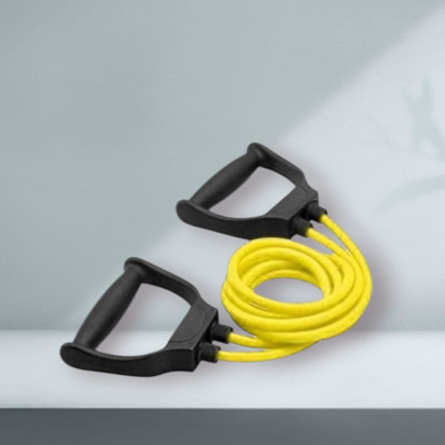 Aoriyon DJ9-UMD toning tube Elastic Resistance Fitness (BLACK YELLOW) Resistance Tube(Yellow)