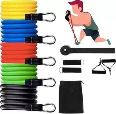 MODERNEHUB Resistance Bands 11 PCS Stretching,Therapy,Home Workout Resistance Tube(Multicolor)