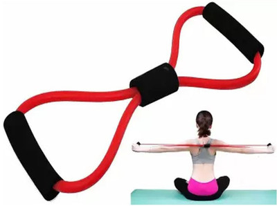 Fitfun Resistance Tube for gym exercise, yoga Resistance Tube(Red)