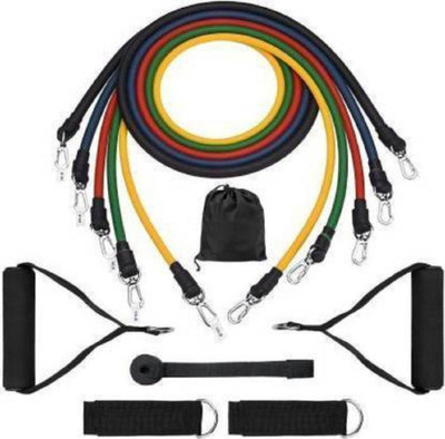 ALORANOR 11 PCS Gym Band Set Rope Pull ,Workout Yoga-H27Tube650 Resistance Tube(Multicolor)