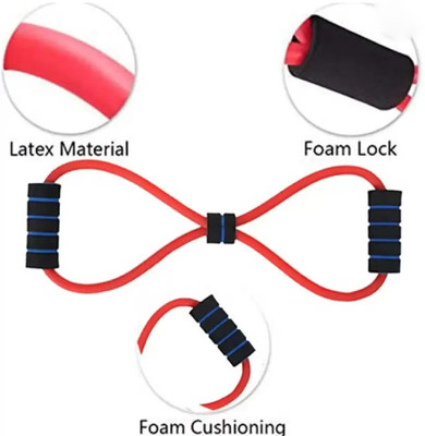 BOLDHIGH Figure 8 Lifting Straps Exercise Band for Home Gym for Men and Women Resistance Tube(Multicolor)