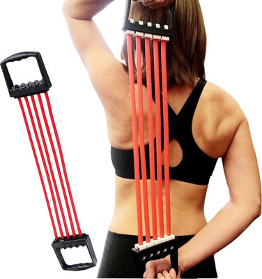 DADNSON 5Tubes Chest Puller, Resistance Band, Chest Expander04 Resistance Tube(Multicolor)