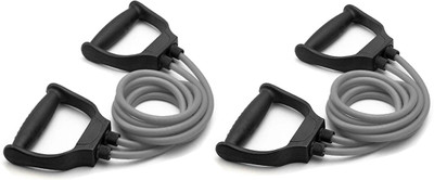 FlexForce Combo Double Toning Resistance Tube Band for Gym with premium Resistance Tube Resistance Tube(Grey)