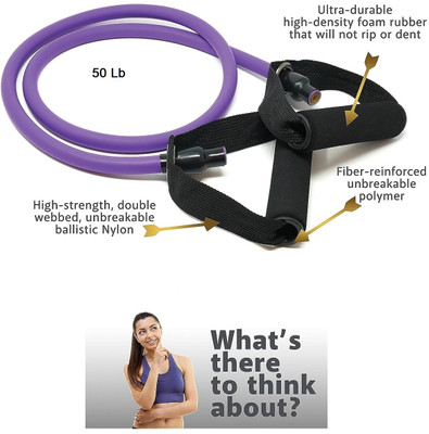 Fitcozi Premium Single Toning Tube Resistance Band Exercise Resistance Tube(Purple)
