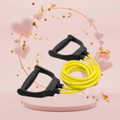 Aoriyon JH-W8D Toning Tube Elastic Rubber Fitness (BLACK YELLOW) Resistance Tube(Yellow)