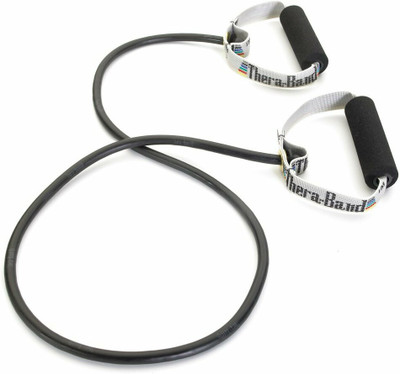 Theraband Professional Latex Resistance Tubing with Soft Handles for Physical Therapy Resistance Tube(Black)