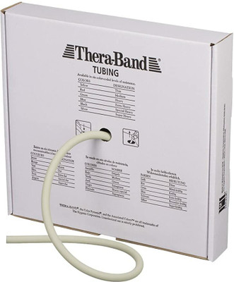 Theraband Latex Exercise Tubing, Heavy 25 ft Resistance Tube(Silver)