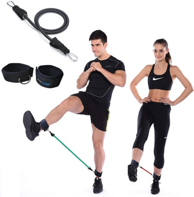 Fitcozi Leg Strength Resistance Band Exercise and Stretching Resistance Tube Resistance Tube(Green)