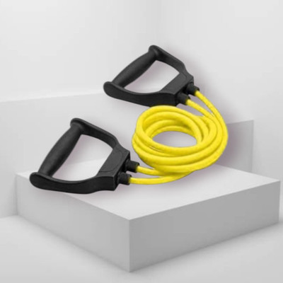 SRD KJD-JR toning muscles general fitness (BLACK YELLOW) Resistance Tube(Yellow)