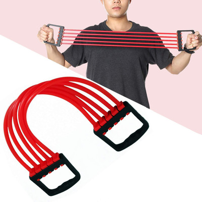 Strauss Adjustable Chest Expander | Ideal for Gym & Home | Stretching Resistance Tube(Red)