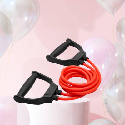 SRD UIU-DHF Resistance Bands Toning Tube Exerciser with D Handle Resistance Tube(Mulicolour)