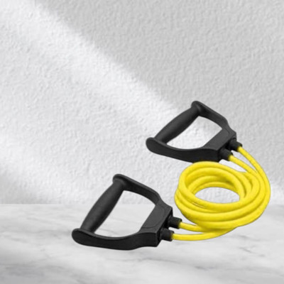 SRD NS-R4W Fitness Exercise Resistance Tube(BLACK YELLOW) Resistance Tube(Yellow)