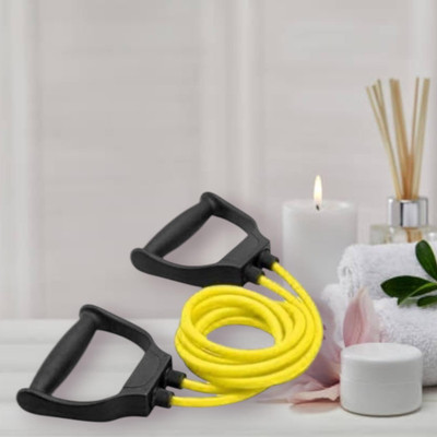 SRD JDT-8YS Toning Resistance Elastic Rubber (BLACK YELLOW) Resistance Tube(Yellow)