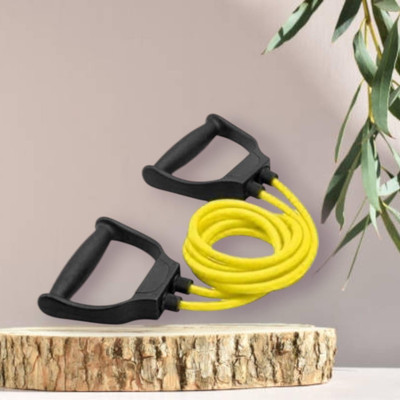 Aoriyon JKPF-FH toning muscles general fitness (BLACK YELLOW) Resistance Tube(Yellow)