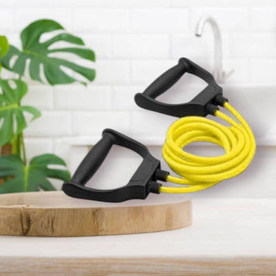 Aoriyon FR-8H elasticity toning rope gym home (BLACK YELLOW) Resistance Tube(Yellow)