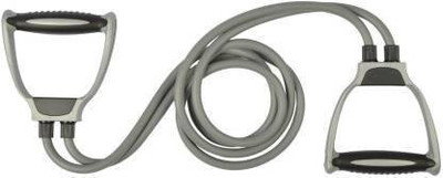 FlexCore RPK DOUBLE TONING TUBE 80 kg Resistance Tube HOME,GYM (Black, Grey) Resistance Tube(Black, GRAY)