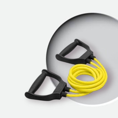 SRD HG-7F Toning tube home gym exerciser (BLACK YELLOW) Resistance Tube(Yellow)