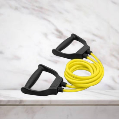 SRD LD-D8S Toning tube home gym exerciser (BLACK YELLOW) Resistance Tube(Yellow)