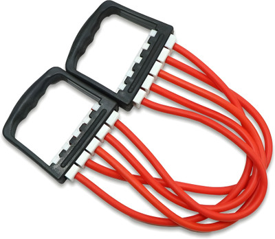 BK SPORTS Adjustable Multi-Function 5 Rubber Tubes Chest Expander Hand Gripper & Exerciser Resistance Tube(Multicolor)