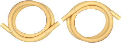 A2S2 Latex Rubber Tube (Natural Amber, Size: OD 11mm x ID 4mm / 2 Feet x 2pcs) Resistance Tube(Milky White)