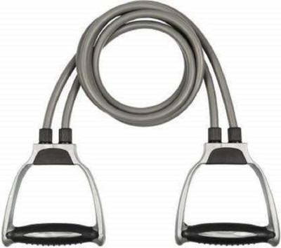 ResiForce Resistance Band, double Toning Tube with D Handle for Exercise Workout Resistance Tube(Grey, Black)