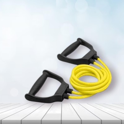 Aoriyon J9-SJ8 toning tube Elastic Resistance Fitness (BLACK YELLOW) Resistance Tube(Yellow)