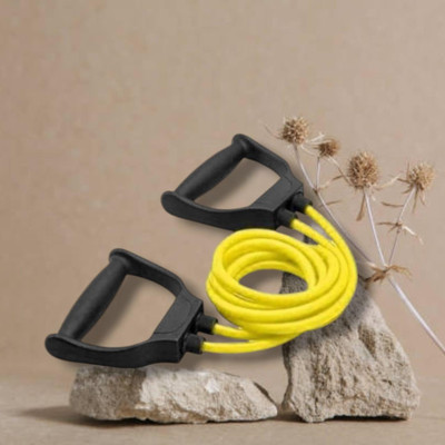 SRD NJS-RJ Double Toning elastic full body (BLACK YELLOW) Resistance Tube(Yellow)