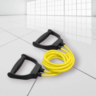 Aoriyon MNS-UC Toning Tube Elastic Rubber Exercise (BLACK YELLOW) Resistance Tube(Yellow)