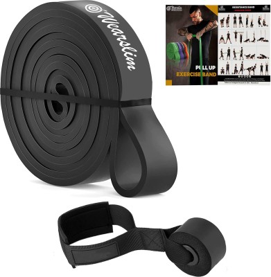 Wearslim Professional Pull Up Exercise Resistance Band with Door Anchor (75-100lbs) Resistance Tube(Black 2)