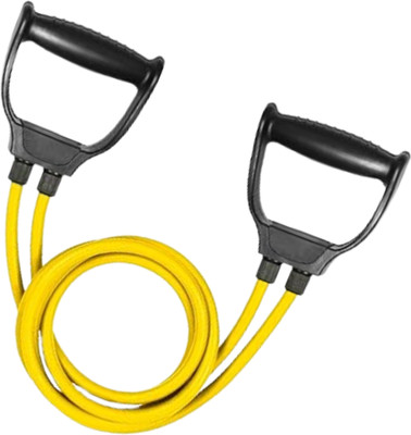 AMETHYST SKY CoreXpert Resistance Band with High-Tension Rubber and Comfort Grips Resistance Tube(Yellow)
