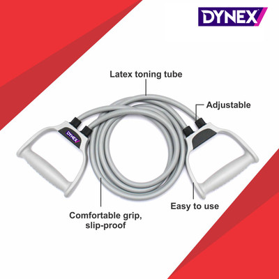 DHEER D-Shaped Handle Resistance Tube for Home Gym & Toning Resistance Tube(Multicolor)