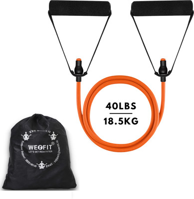 WErFIT Resistance Band & Tube For Complete Workouts(40 LBS) With Carry Bag Resistance Tube(Orange)