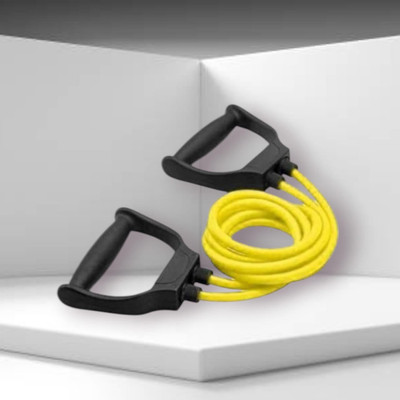 Aoriyon K-8WU Handles, Portable Toning Tubes (BLACK YELLOW) Resistance Tube(Yellow)