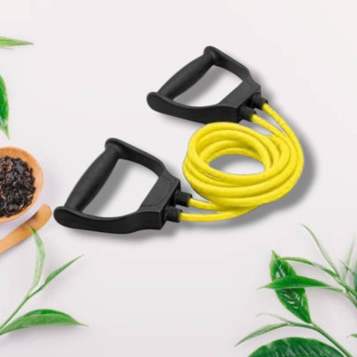 Aoriyon JS-5V Double Toning tube with Handles15 kg(BLACK YELLOW) Resistance Tube(Yellow)