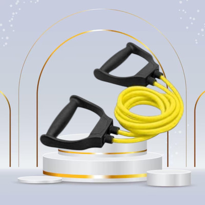 Aoriyon UIU-DHF Double Toning Resistance Tube Elastic(BLACK YELLOW) Resistance Tube(Yellow)