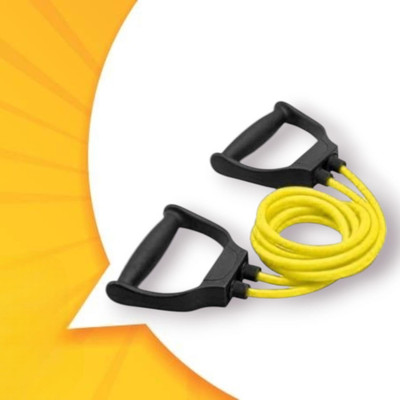 Aoriyon MXH-9C Toning Resistance Elastic Rubber (BLACK YELLOW) Resistance Tube(Yellow)