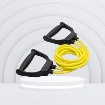 Aoriyon DJI9-D6D Double Toning Resistance Tube Elastic(BLACK YELLOW) Resistance Tube(Yellow)