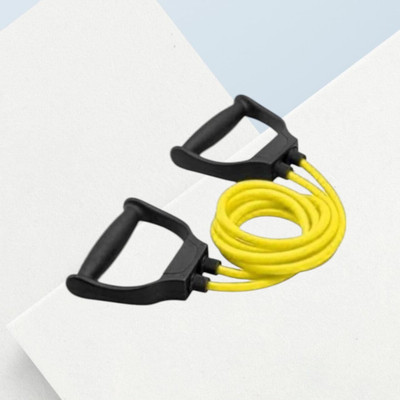 SRD DJH-KS Double Toning Resistance Tube Elastic(BLACK YELLOW) Resistance Tube(Yellow)