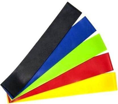 SRYTD Loop Bands Set Of 5, 12-inch Premium Workout Loop Band Yoga Physical Therapy Resistance Tube(Red, Black, Green, Yellow, Blue)