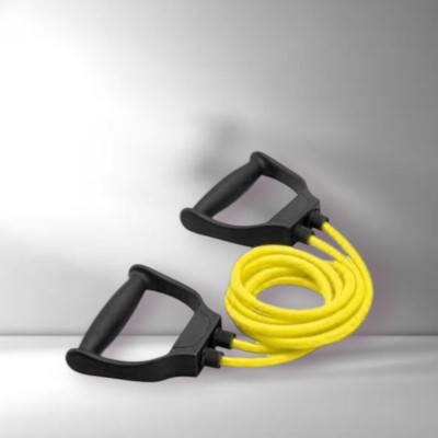 Aoriyon HUI00-DJ Heavy Quality Exercise toning (BLACK YELLOW) Resistance Tube(Yellow)