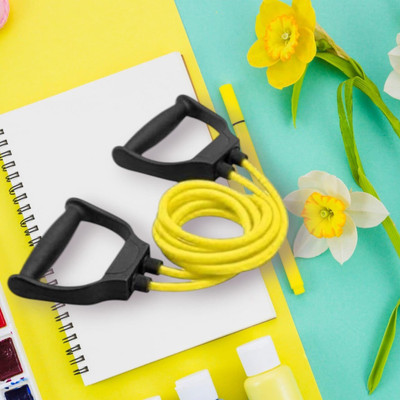 SRD DJ-DJN Toning tube Resistance Fitness Exercise (BLACK YELLOW) Resistance Tube(Yellow)