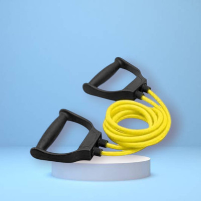SRD JU-SG8V Toning Tube Elastic Rubber Fitness (BLACK YELLOW) Resistance Tube(Yellow)