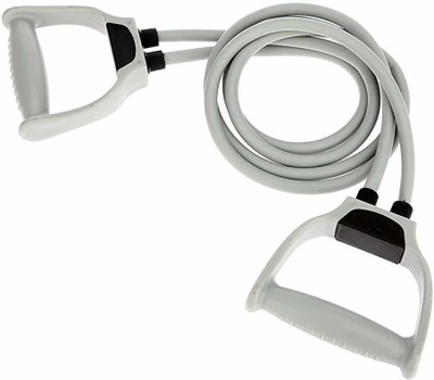 aavoam Double Toning Tube with D Shape Handles Resistance Tube Resistance Tube(Grey)
